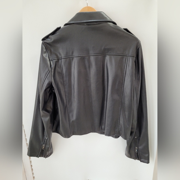 The Drop Junior Faux Leather Moto Jacket Size XXL - Picture 2 of 5